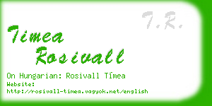 timea rosivall business card