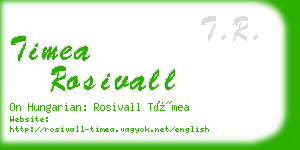 timea rosivall business card